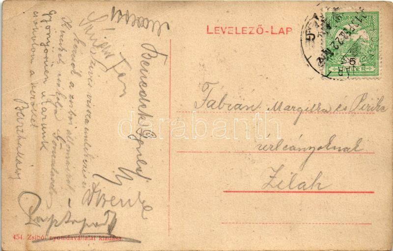 1910 Zsibó, Jibou; Báró Wesselényi kastély / castle (EB) - Image 2
