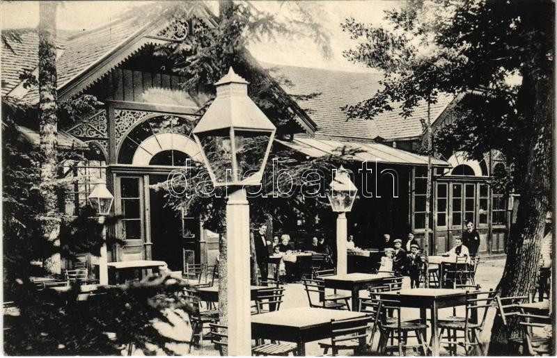 Modor, Modra; Harmónia vendéglő, étterem kertje / restaurant garden