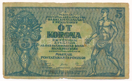 1919. 5K 'OSZTRÁK-MAGYAR BANK BANKJEGYEIRE' T:VG Adamo K8