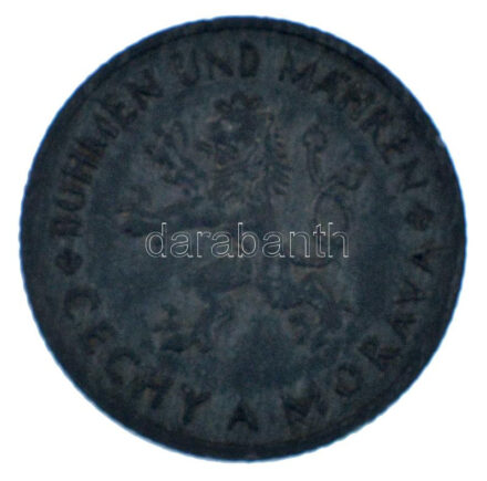 Német Harmadik Birodalom / Cseh-Morva Protektorátus 1943. 1K Zn T:AU,XF German Third Reich / Protectorate of Bohemia and Moravia 1943. 1 Koruna Zn C:AU,XF Krause KM#4