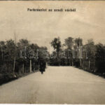 Arad, Park részlet a várból. Kerpel Izsó kiadása / castle park (r)