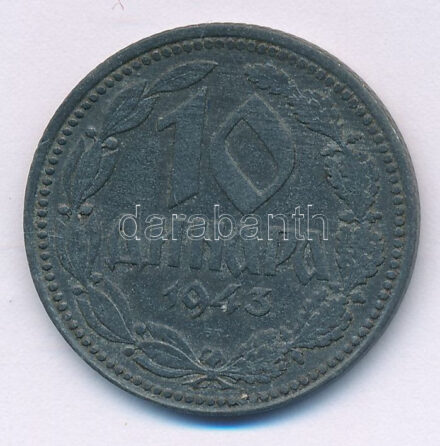 Szerbia / Német megszállás 1943BP 10D Zn T:AU Serbia / German occupation 1943BP 10 Dinara Zn C:AU Krause KM#33