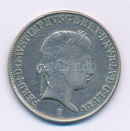 1848B 20kr Ag 'V. Ferdinánd' T:AU,XF juszt. kis ph Hungary 1848B 20 Kreuzer Ag 'Ferdinand V' C:AU,XF adjustment, small edge error Huszár: 2081., Unger III.: 1419.