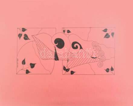 Szász Károly István (1909-1979): Arc. Tus, papír. Jelzett. 31x13,5 cm