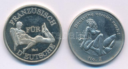 Németország DN 6 'Szex Mark / Tallér' Cu-Ni (2xklf) T:XF Germany ND 6 'Sex Mark / Taler Cu-Ni (2xdiff) C:XF