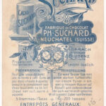Lviv, Lwów, Lemberg (Gallicya, Galizien); Menu - Chocolat Suchard / Swiss chocolate advertising, folklore. Art Nouveau, floral, litho (non PC) (18 x 12 cm) (EK) - Image 2