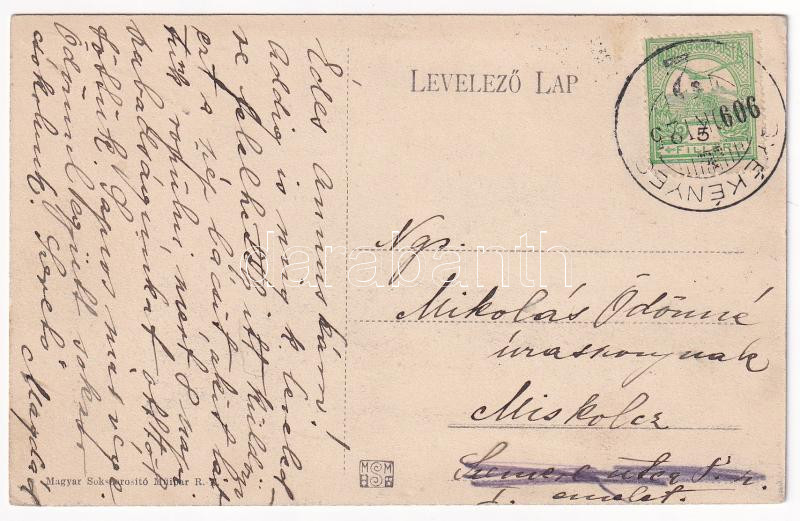 1909 Budapest, Bleriot repülőgépe Budapest felett (EK) - Image 2