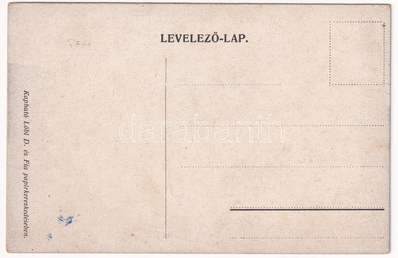 Budapest, Bleriot repülőgépével Budapesten. Löbl D. és Fia kiadása (EK) - Image 2