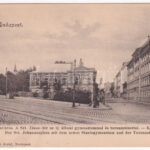Budapest I. Krisztinaváros, Szent János tér az új állami gimnáziummal és tornaintézettel. Ganz Antal 122. (EM)