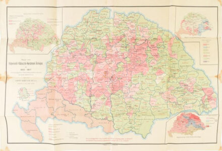 Ausztriai és Magyar orsz. Képviselő- Választó- Kerületek- Térképe az 1892-1897 évi országgyülési képviselők, pártok és választó kerületek kitüntetésével. Bécs, é.n. Freytag G. és Berndt ny. Tervezte gróf Kreith Béla az