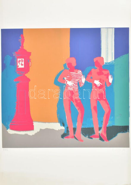 Lux Antal (1935-): Szerenád egy vízcsapnál, 1970. Szitanyomat, papír. Jelzett és datált (A Lux 70), számozott: 3/32. 44,5x48 cm. Párdarabja kiállítva: Pop art a 70-es években Magyarországon, Szentendrei Régi Művésztelep és Galéria,