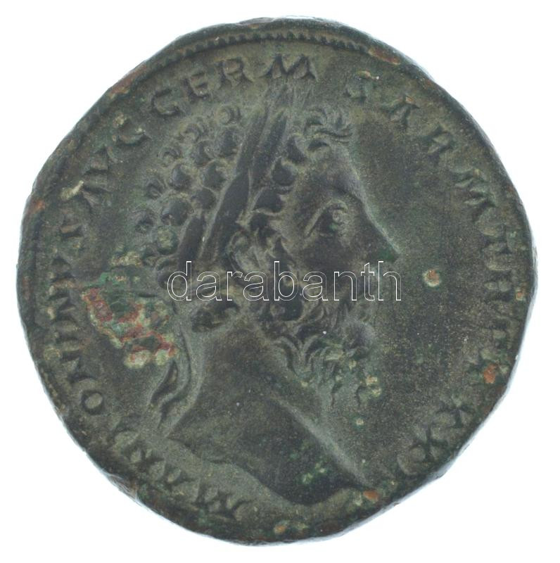 Római Birodalom / Róma / Marcus Aurelius 176-177. Sestertius bronz (26,61g) T:XF patina / Roman Empire / Rome / Marcus Aurelius 176-177. Sestertius bronze 'M ANTONINVS AVG GERM SARM TR P XXXI / LIBERALITAS AVG VII IMP VIII COS III PP - S-C'