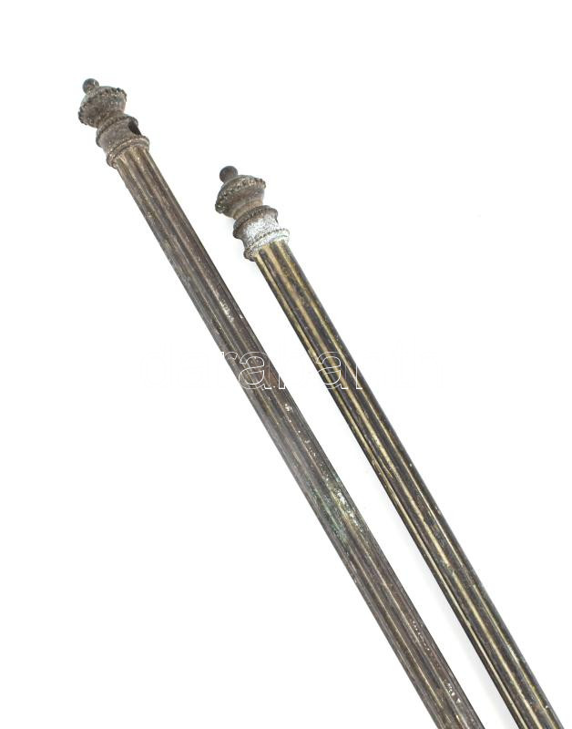 2 db antik vitrázs tartó, h: 46-70 cm - Image 2