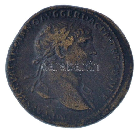 Római Birodalom / Róma / Traianus 107-110. Sestertius bronz (25,48g) T:VF patina Roman Empire / Rome / Trajan 107-110. Sestertius bronze 'IMP CAES NERVAE TRAIANO AVG GER DAC PM TRP COS V P P / SPQR OPTIMO PRINCIPI' (25,48g) C:VF patina