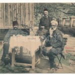 1909 Ada Kaleh (Orsova), Török csendőr és Bego Mustafa, vízipipa. Ali Mehmed 39. / Turkish gendarme and Bego Mustapha, hookah, shisha (fl)