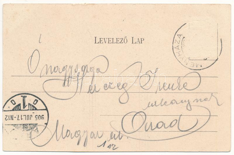 1905 Menyháza, Monyásza, Moneasa; Halastó, csónakázók / lake, boat trips (Rb) - Image 2