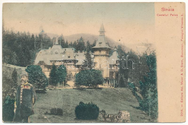 Sinaia, Castelul Peles. Ad. Maier & D. Stern, montage with Carol I of Romania (hole)