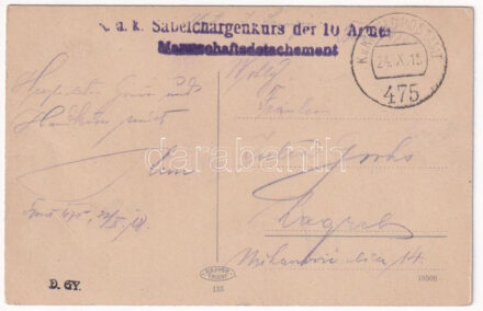 1918 Trento, Trient (Südtirol); + 'K.u.K. Säbelchargenkurs der 10. Armee Mannschaftsdetachement' (EK)