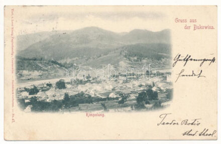 1898 (Vorläufer) Campulung Moldovenesc, Moldvahosszúmező, Kimpolung (Bukovina, Bukowina); Leon König Czernowitz No. 47. (Rb)