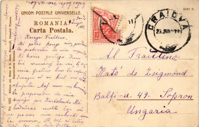 1911 Salutari din Romania, Hora. Ad. Maier & D. Stern / Romanian folk dance - Image 2