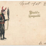 1905 Üdvözlet a Krampusztól! dombornyomott / Krampus. embossed (EK)