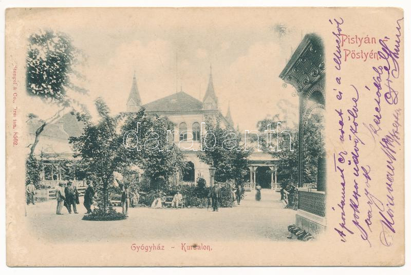 1899 (Vorläufer) Pöstyén, Piestany; Gyógyház / Kursalon / spa (ázott / wet damage)