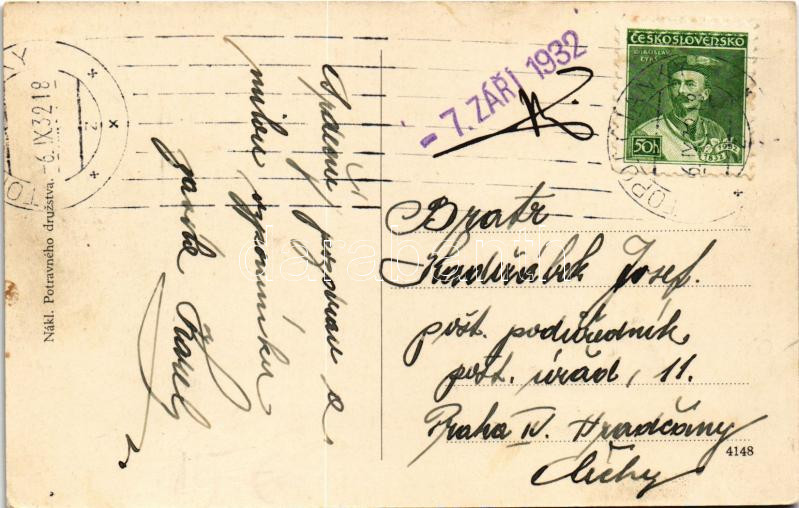 1932 Kistapolcsány, Topolcianky; Hlavná ulica / Fő utca, üzlet / main street, shop - Image 2
