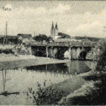 1938 Ipolyság, Sahy; folyópart és híd. Neumann kiadása / riverside, bridge (fa)