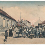 Szered, Vág-Szered, Vágszered, Sered; Fő tér, Eduard Schvarc és Weisz József üzlete / main square, shops (EK)