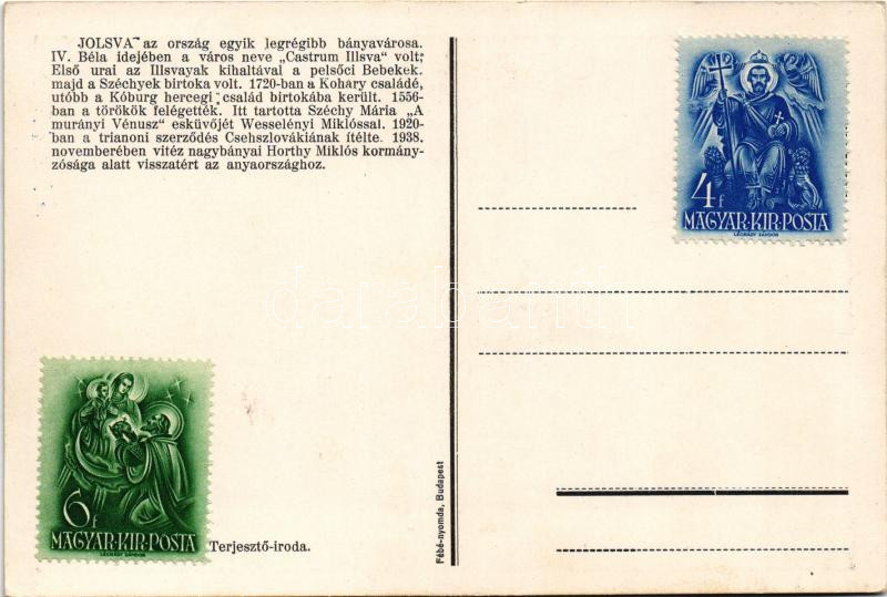 Jolsva, Jelsava; Ez a Magyarok földje! / Hungarian irredenta propaganda art postcard s: Biczó András - Image 2