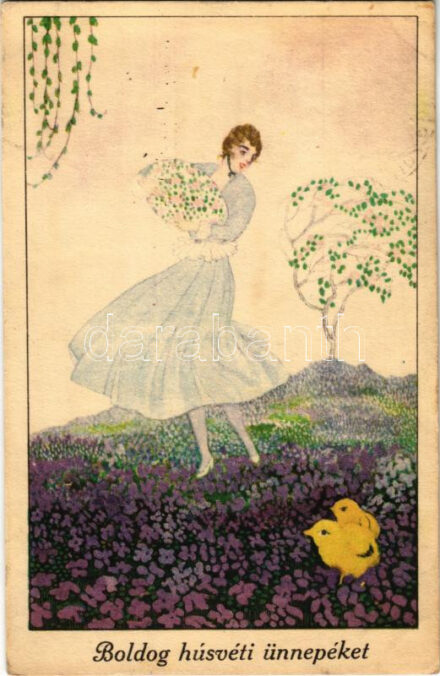 1919 Boldog húsvéti ünnepeket! / Easter. B.K.W.I. 4652-4. s: Mela Koehler (?) (EK)