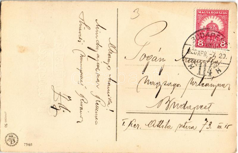 1926 Boldog húsvéti ünnepeket! Kacsa szerelem / Easter, duck love. Special SB 7365. litho - Image 2