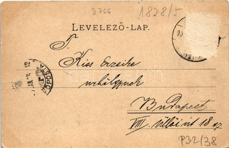 1900 Arad, Román templom, Thököly téri részlet, Hoffmann József, Ifj. Löwy Ármin, Joszif Miklós, Haschka Ádám üzlete, piac. Kerpel Izsó kiadása / Romanian church, square, market, shops (Rb) - Image 2