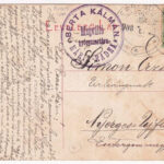 1908 Máriaradna, Mária-Radna, Radna (Lippa, Lipova); Vasút utca, Vasút utca, Arad-Hegyaljai motoros vasútállomás, kisvasút, vonat. W.L. (?) 3034. / railway station, train, street view + 'Berta Kálmán Megváltó gyógyszertára - Image 2