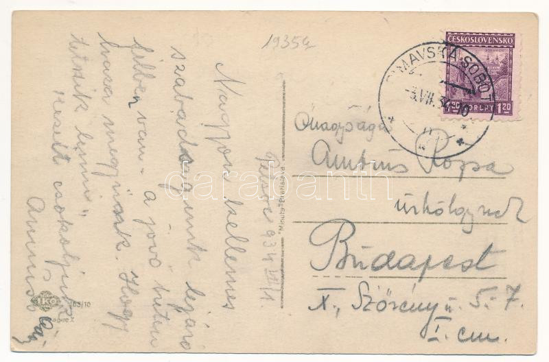 1934 Pelsőc, Plesivec; Fő utca, templom, autó, Bodega T. Slamovits, Molnár bazár trafik üzlete / main street, church, automobile, shops - Image 2