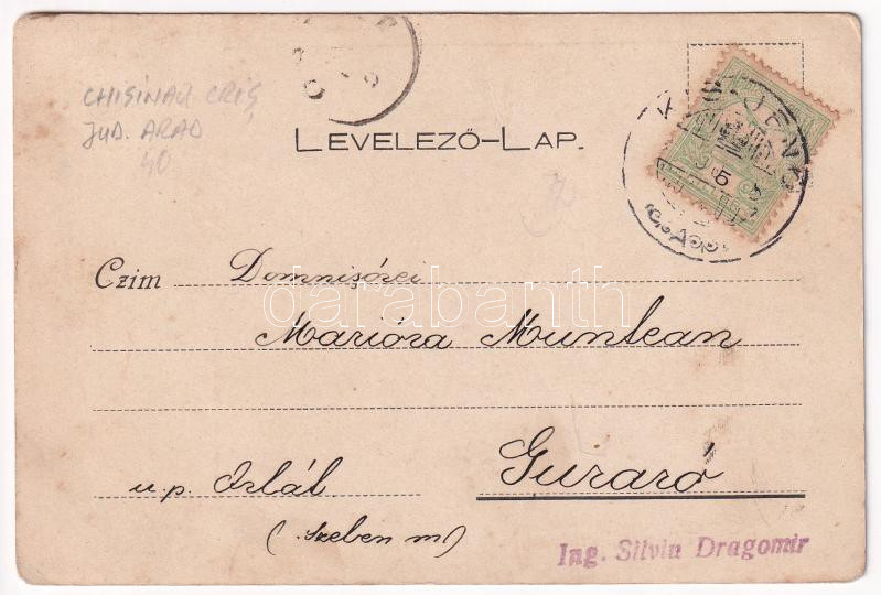 Kisjenő, Kis-Jenő, Chisineu-Cris; Főhercegi uradalmi háda. Kaufmann Manó és társa kiadása / royal park (EK) - Image 2