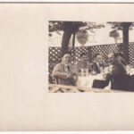 1927 Orsova, Vendéglő, étterem terasza italozó társasággal / restaurant, terrace with guests. photo