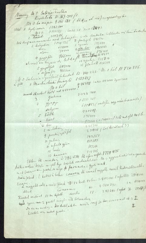 Marczali Henrik (1856-1940) történész autográf kézirata Vám címmel, rajzokkal, feljegyzésekkel, valószínűleg egy könyvének kézirata vagy hátéranyaga. Öt beírt oldal - Image 2
