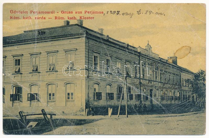 1907 Perjámos, Periam; Római katolikus zárda. W.L. 1326. / Röm. kath. Kloster / nunnery (b)