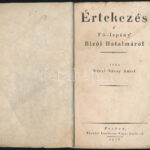 Nárai Náray Antal: Értekezés a' Fő-Ispány Birói Hatalmáról. Pest, 1823., Füskúti Landerer Lajos, 45 p. Korabeli papírkötésben, foltos. Ritka!