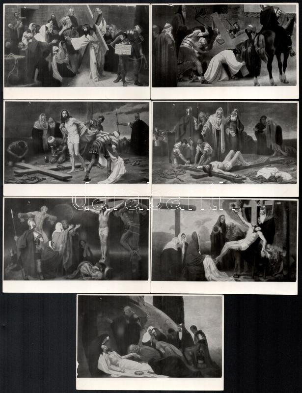 Cca. 1970. Jézus stációk, reprint fotók, 9x14 cm - Image 2