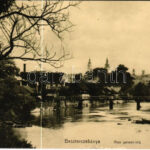 1913 Besztercebánya, Banská Bystrica; Alsó garami híd / Hron riverside with bridge (apró szakadás / tiny tear)