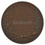 Német Birodalom 1915. 'A világháború emlékére 1914/15' bronz emlékérem. Szign.: B.H. Mayer (60mm) T:AU / German Empire 1915. 'Commemorating the World War 1914/15' bronze commemorative medallion. Sign.: B.H. Mayer (60mm) C:AU - Image 2