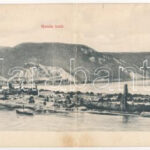 1908 Ada Kaleh. Magyar-román-szerb határ. Ali Mehmed 548. 2-részes kinyitható panorámalap / Hungarian-Romanian-Serbian border - 2-tiled folding panoramacard (fl)