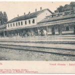 1910 Kiskapus, Kis-Kapus, Kleinkopisch, Copsa Mica; Vasútállomás. Guggenberger Frigyes kiadása / railway station (EK)
