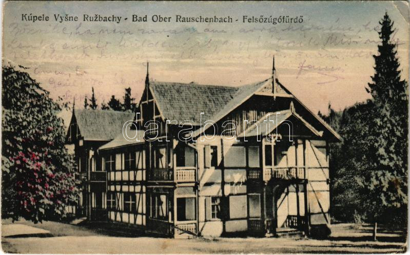Felsőzúgófürdő, Bad Ober Rauschenbach, Kupele Vysne Ruzbachy; villa (EK)