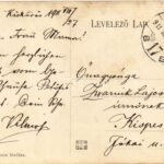1911 Kiskőrős, Petőfi szülőháza + 'ZIMONY-BUDAPEST 17. SZ.' vasúti mozgóposta - Image 2