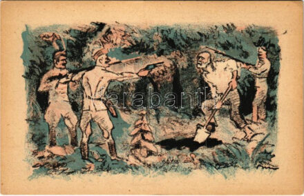 Kutya, ásd meg sírodat! Fehérterror Magyarországon. Verlag der Arbeiter-Buchhandlung / White Terror in Hungary, left-wing propaganda card, Judaica s: Bíró s: Bíró Mihály