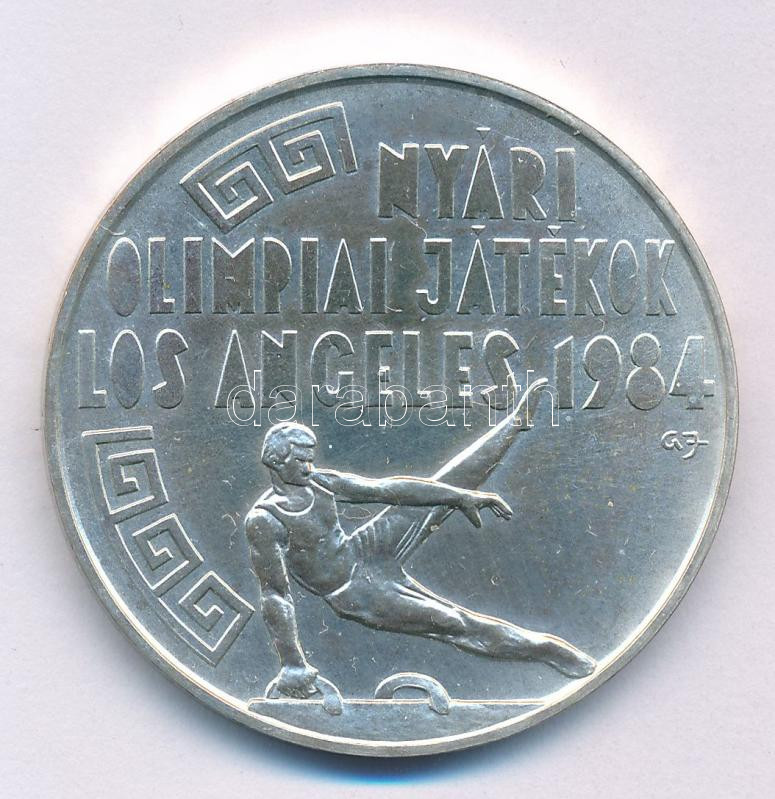 1984. 500Ft Ag 'Nyári Olimpiai Játékok - Los Angeles' kapszulában T:BU ujjlenyomat, kis patina Adamo EM79