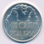 1987. 500Ft Ag 'Nyári Olimpia - Szöul 1988' T:BU ujjlenyomat, patina, kis ph Adamo EM99